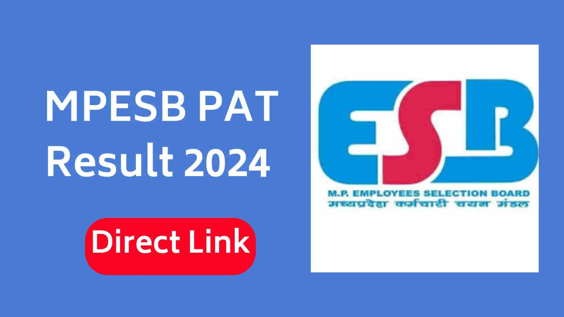 MPESB PAT Result 2024